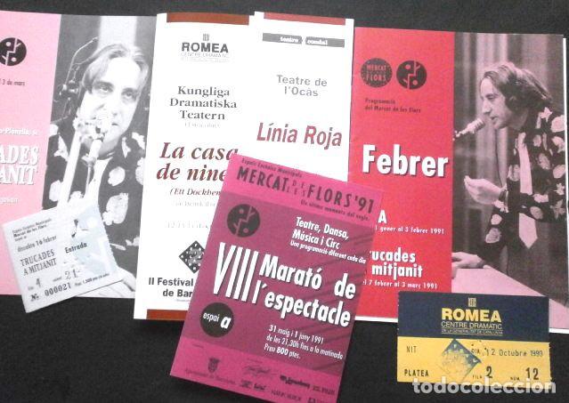 Folhetos de m&atilde;o de filmes antigos de cinema: Folletos Festival Tardor Marcat de les Flors 1991 - Marat&oacute; Espectacle - Condal, Romea, Puigcorbe bcn