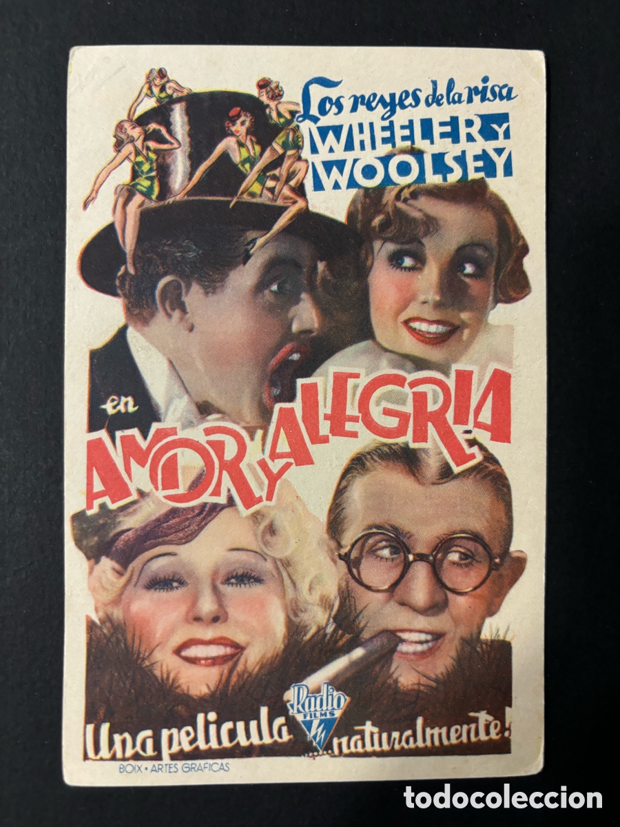 Cinema: Programa amor y alegr&iacute;a wheeler y woolsey con publicidad cine perello A2