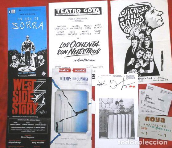 Folhetos de m&atilde;o de filmes antigos de cinema: OBRAS de TEATRO en BARCELONA (Folletos) LOS CHICOS DE LA BANDA, WEST SIDE STORY, Teatro Goya Tivoli