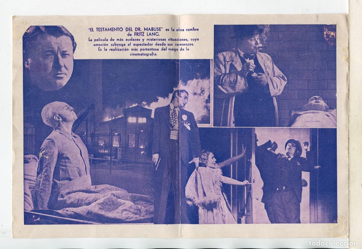 Cine: EL TESTAMENTO DEL DR. MABUSE, de Fritz Lang. - Foto 2