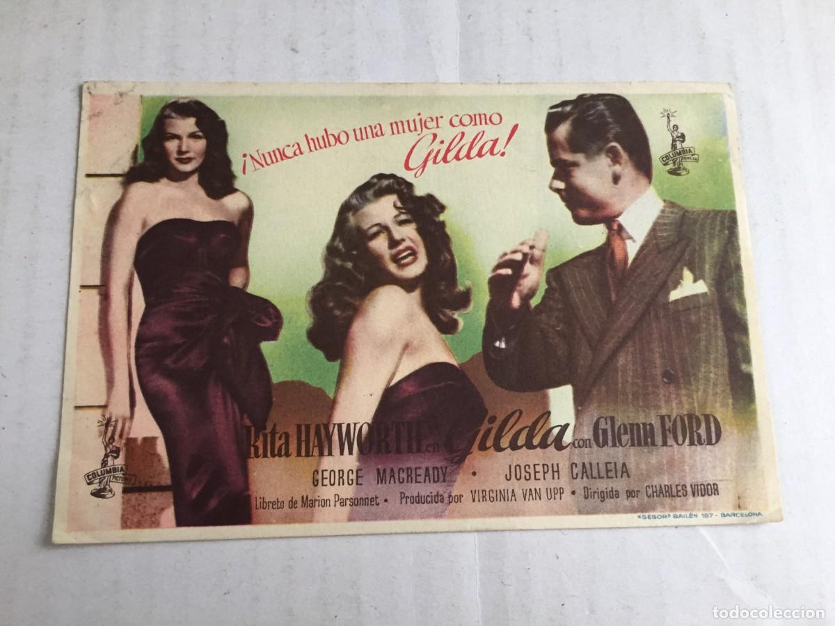 Cine: GILDA PROGRAMA SENCILLO COLUMBIA RITA HAYWORTH GLENN FORD - Foto 1