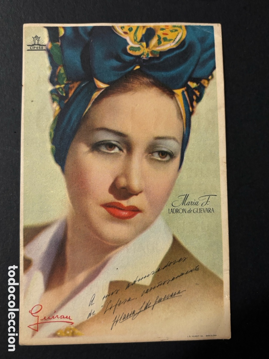  Foglietti di film di film antichi di cinema: Programa foto Mar&iacute;a F ladr&oacute;n de guevara con publicidad cine femina A13