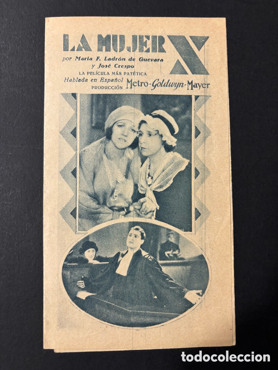  Foglietti di film di film antichi di cinema: Programa la mujer X Mar&iacute;a F ladr&oacute;n de guevara con publicidad ideal cinema Palafrugell A13