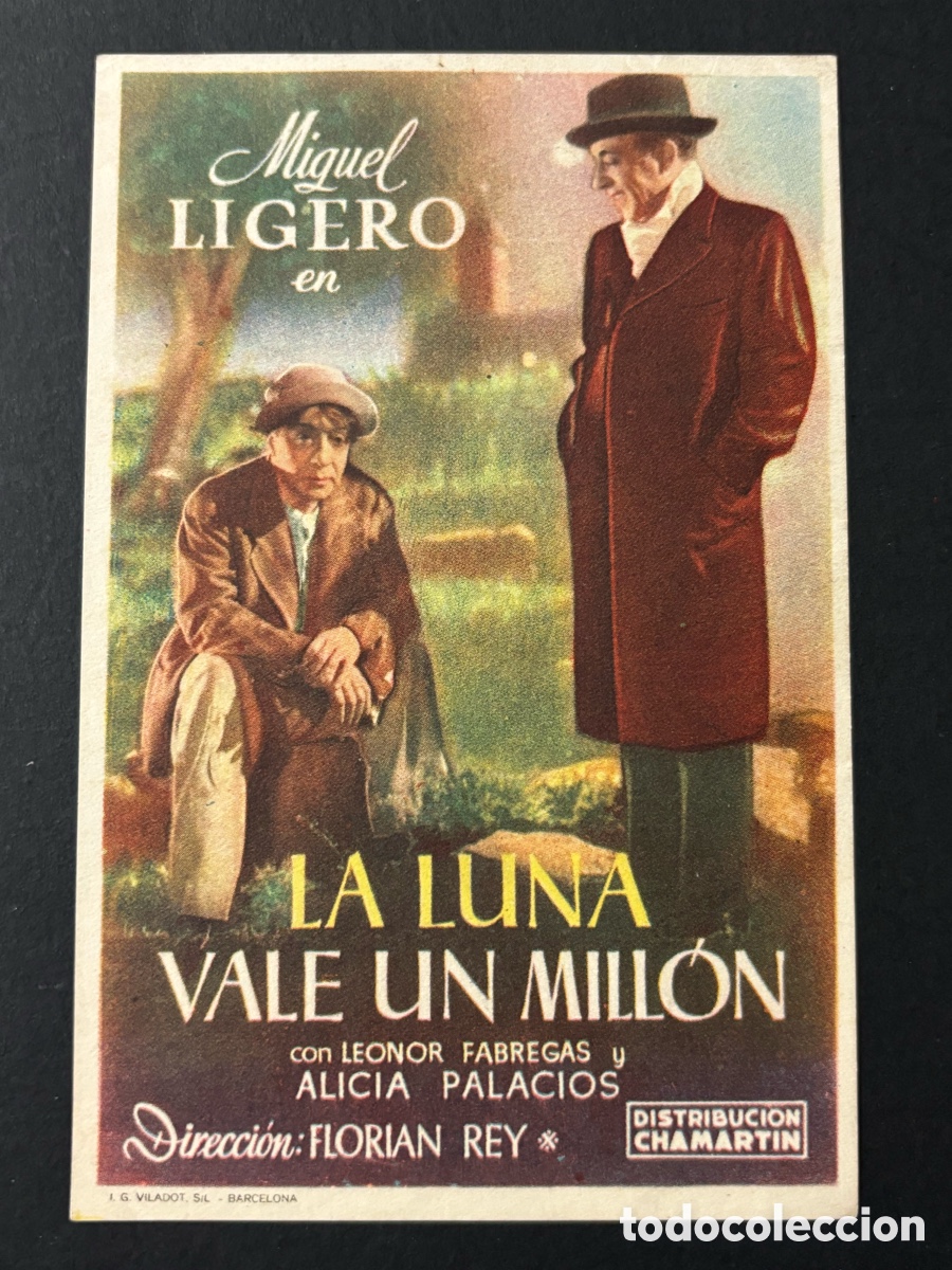  Foglietti di film di film antichi di cinema: Programa la luna vale un mill&oacute;n Miguel ligero con publicidad ci&ntilde;e Albeniz A13