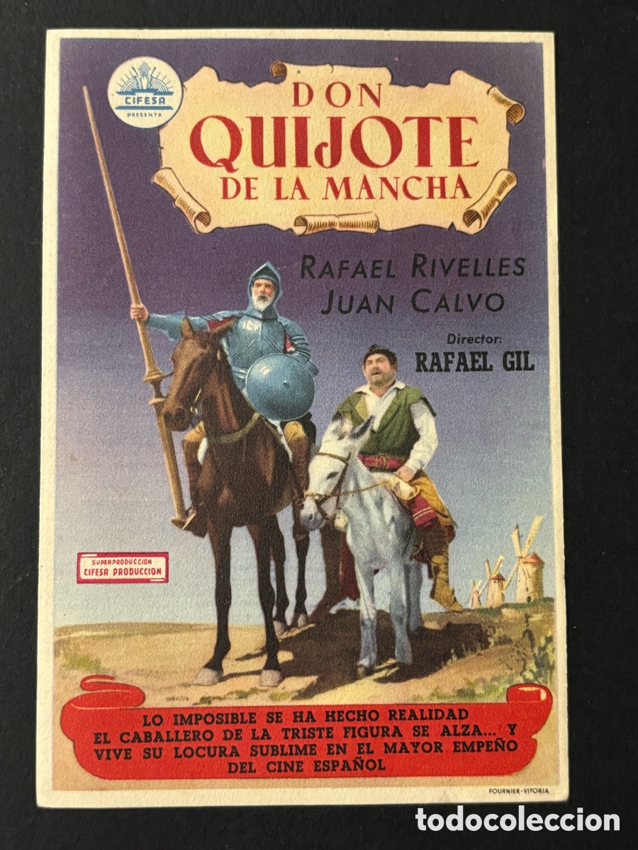 Cine: Programa don quijote de la mancha Rafael Rivelles A13 - Foto 1