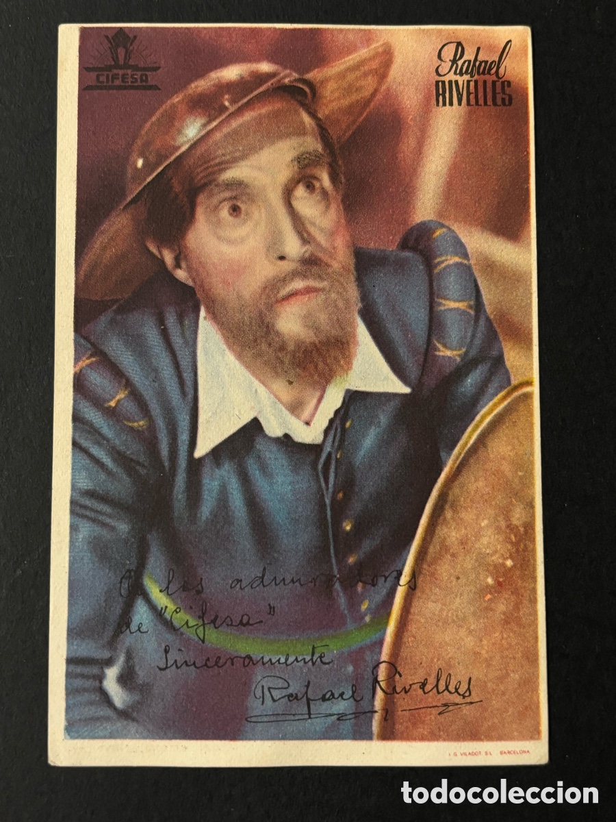  Foglietti di film di film antichi di cinema: Programa foto Rafael Rivelles don quijote de la mancha con publicidad cine rialto A13