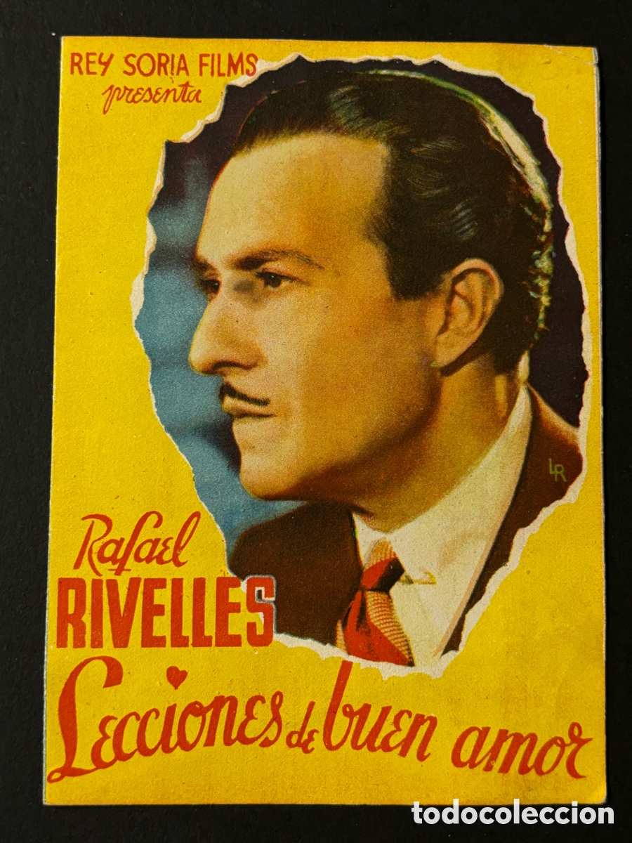  Foglietti di film di film antichi di cinema: Programa lecciones de buen amor Rafael Rivelles con publicidad sal&oacute;n nacional Granada A13