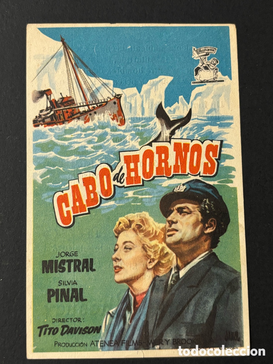  Foglietti di film di film antichi di cinema: Programa cabo de hornos Jorge Mistral con publicidad teatro circo A13