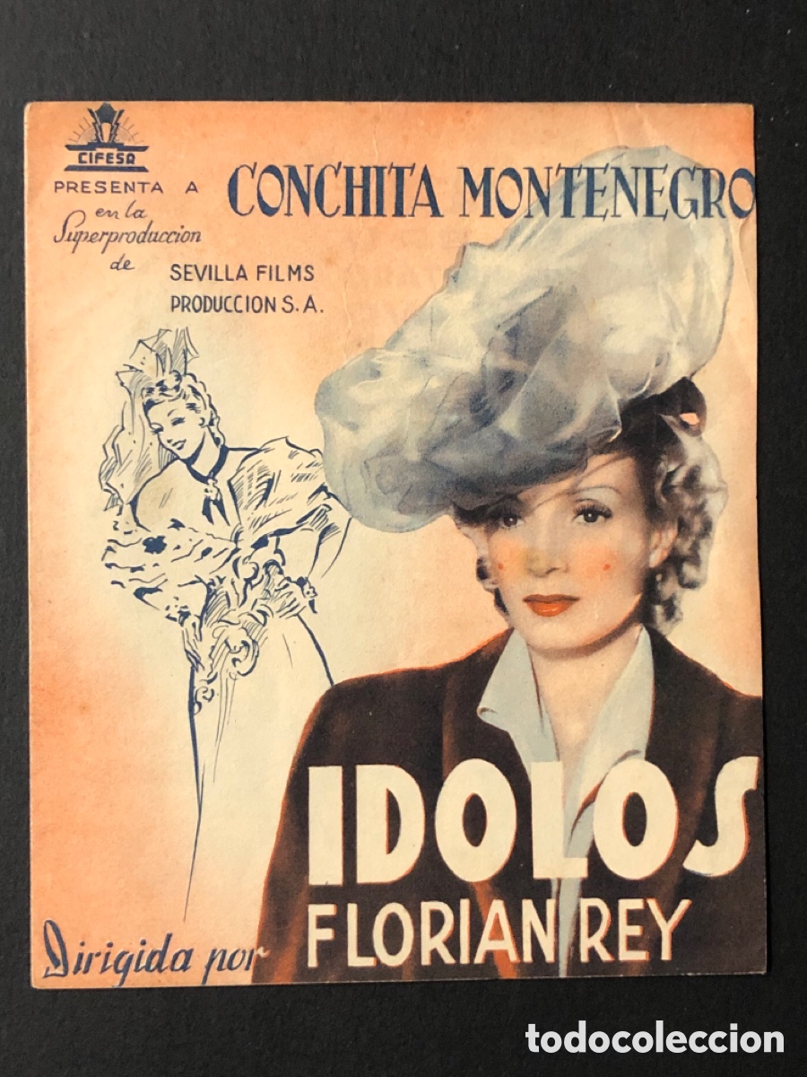  Foglietti di film di film antichi di cinema: Programa idolos Conchita Montenegro con publicidad cine mar&iacute;a lisarda coliseum santander A13
