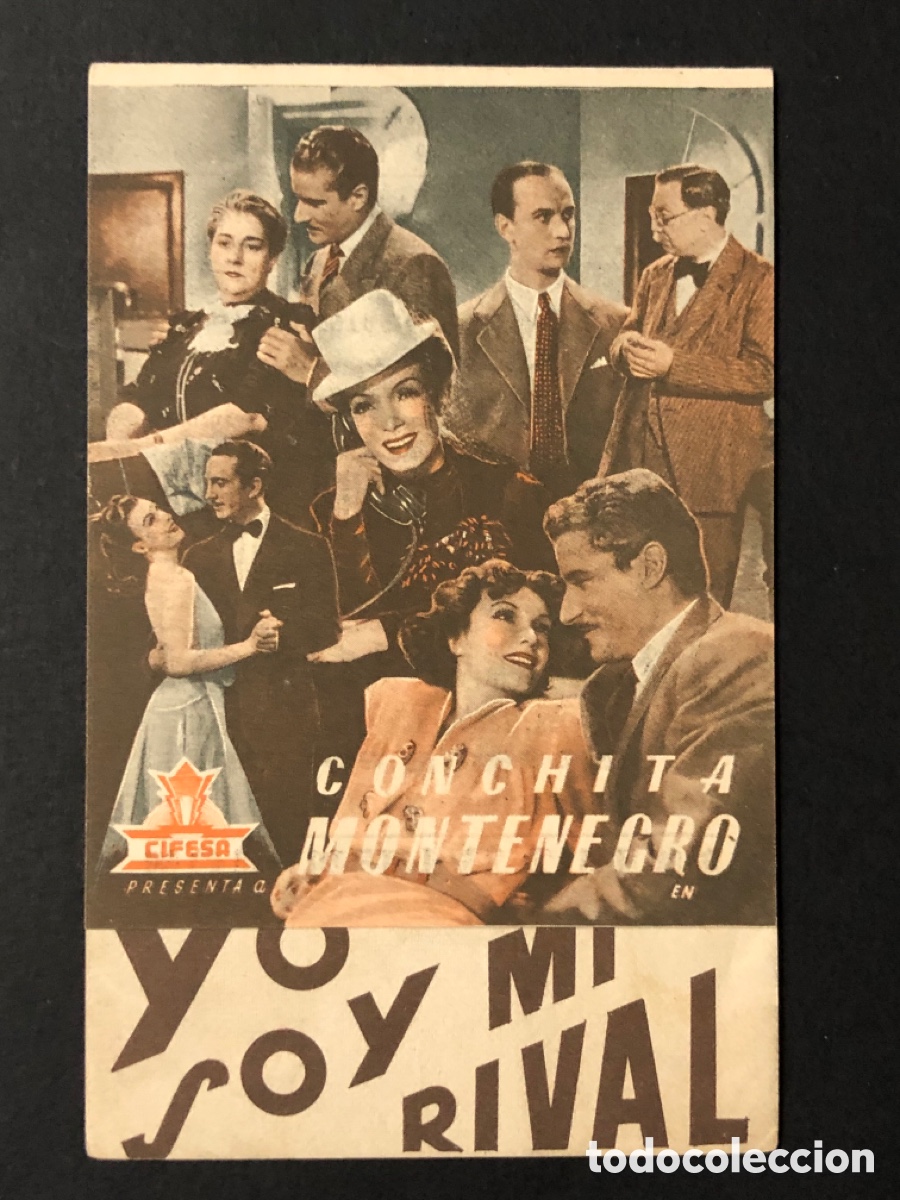  Foglietti di film di film antichi di cinema: Programa yo soy mi rival Conchita Montenegro con publicidad monumental cinema melilla A13