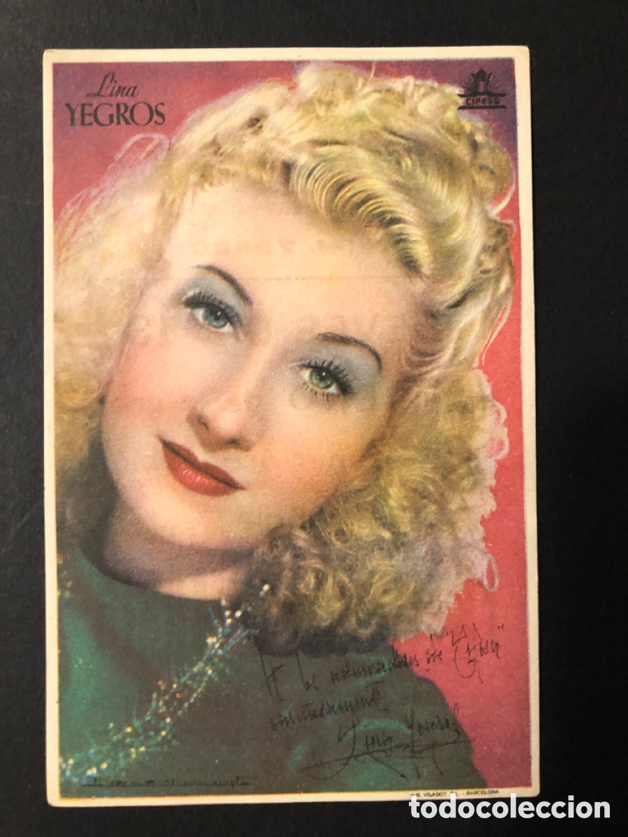  Foglietti di film di film antichi di cinema: Programa Cifesa foto lina yegros con publicidad cine goya A13