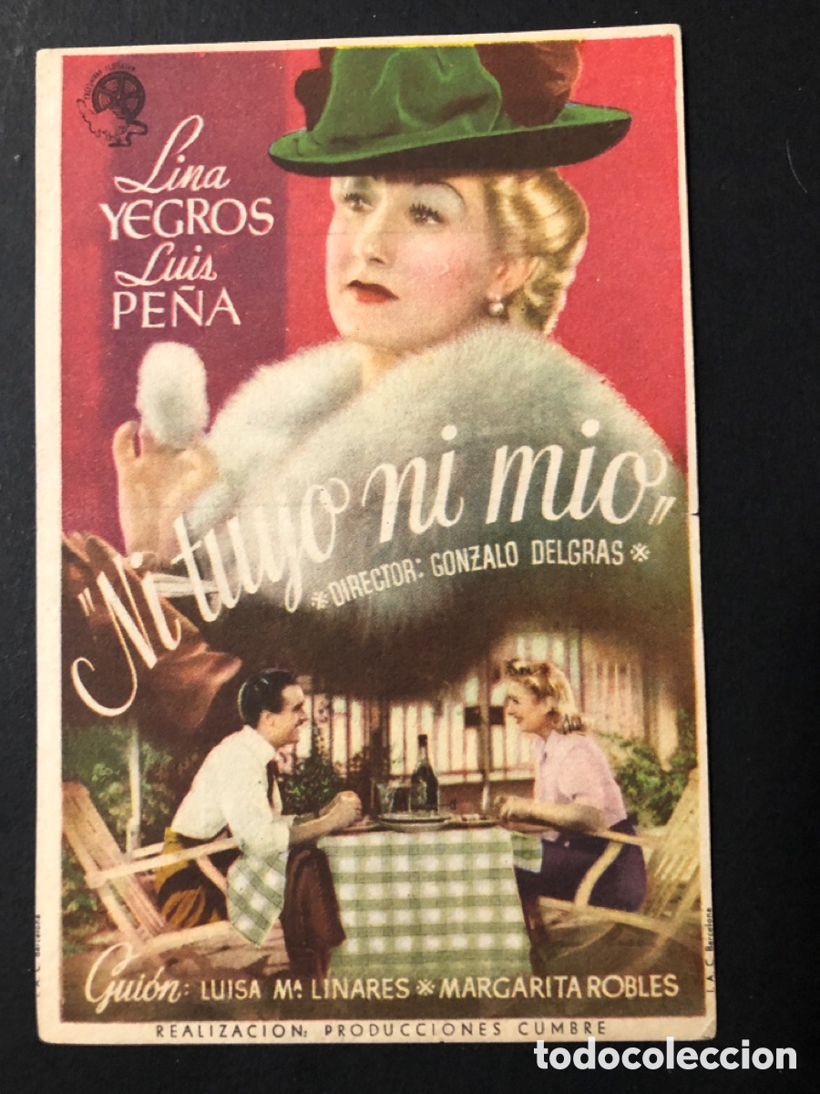  Foglietti di film di film antichi di cinema: Programa ni tuyo ni mio lina yegros con publicidad teatro l&iacute;rico A13