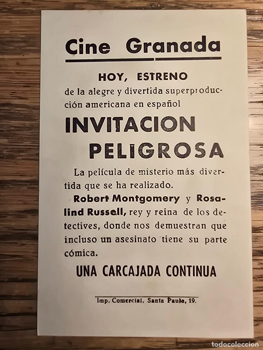 Cine: INVITACION PELIGROSA Cine Granada - Foto 2