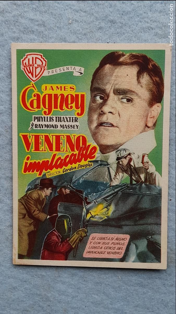 Cine: Veneno Implacable. James Cagney, Phyllis Thaxter. Raymond Massey. - Foto 1