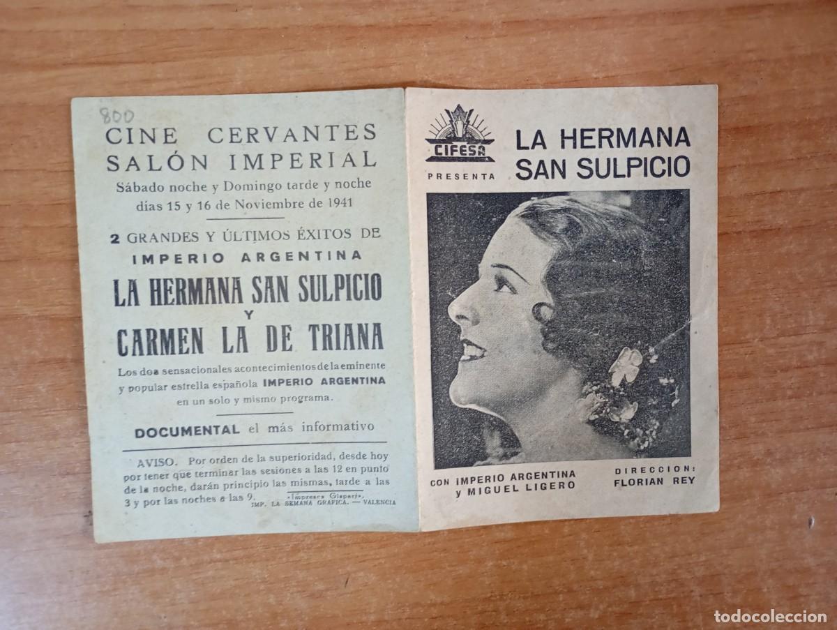 Cine: GRIS.PROGRAMA DE CINE --- LA HERMANA SAN SUPLICIO ct - Foto 1