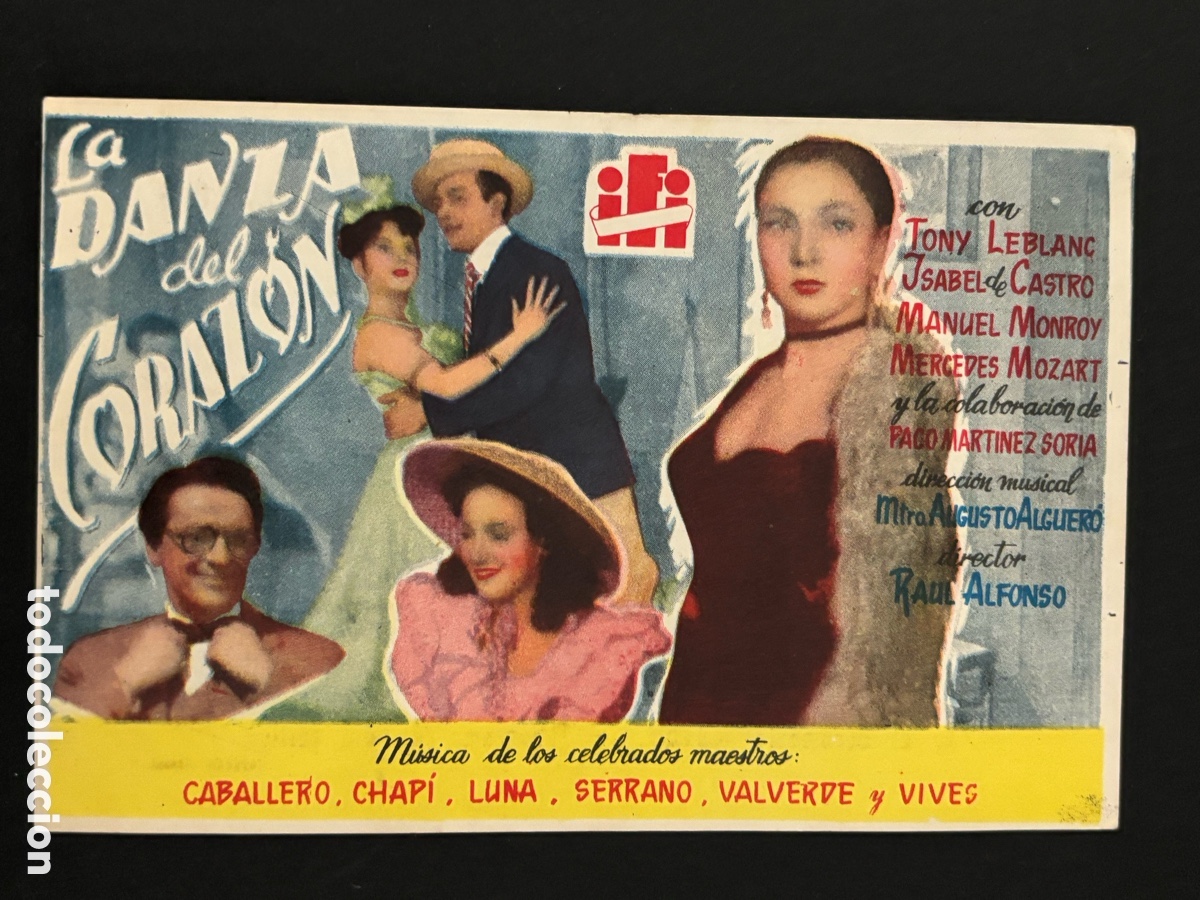 Cine: Programa la danza del coraz&oacute;n Tony leblanc con publicidad cine front&oacute;n Aranda A13 - Foto 1