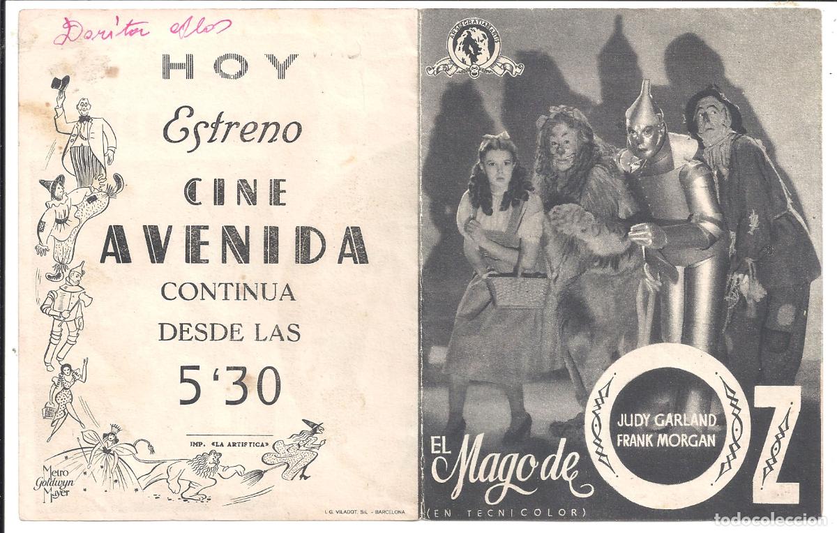 Cine: PTCC6 59 EL MAGO DE OZ PROGRAMA DOBLE MGM JUDY GARLAND - Foto 1