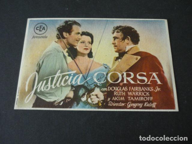 Cine: JUSTICIA CORSA PROGRAMA DE CINE SIN PUBLICIDAD - Foto 1