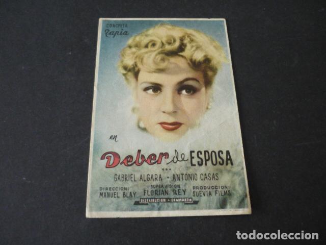 Cine: EL DEBER DE ESPOSA PROGRAMA DE CINE SIN PUBLICIDAD - Foto 1