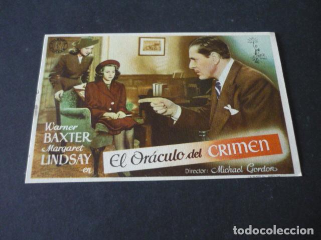 Cine: EL ORACULO DEL CRIMEN PROGRAMA DE CINE SIN PUBLICIDAD - Foto 1