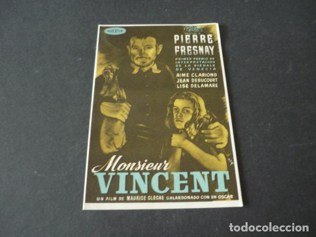 Cine: MONSIEUR VINCENT PROGRAMA DE CINE SIN PUBLICIDAD - Foto 1