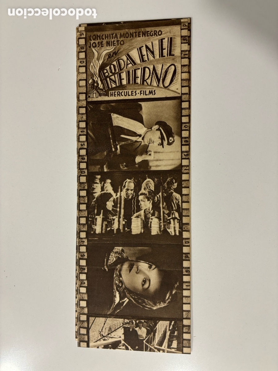 Folhetos de m&atilde;o de filmes antigos de cinema: Boda en el infierno Conchita Montenegro Cine gr&aacute;fico ispo A13