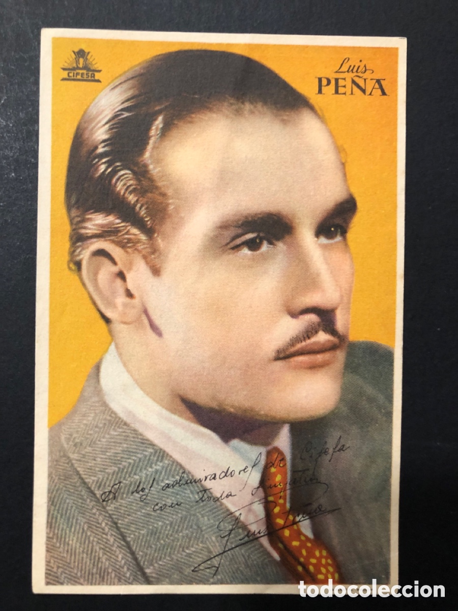 Folhetos de m&atilde;o de filmes antigos de cinema: Programa foto Cifesa luis pe&ntilde;a con publicidad dentichlor A13