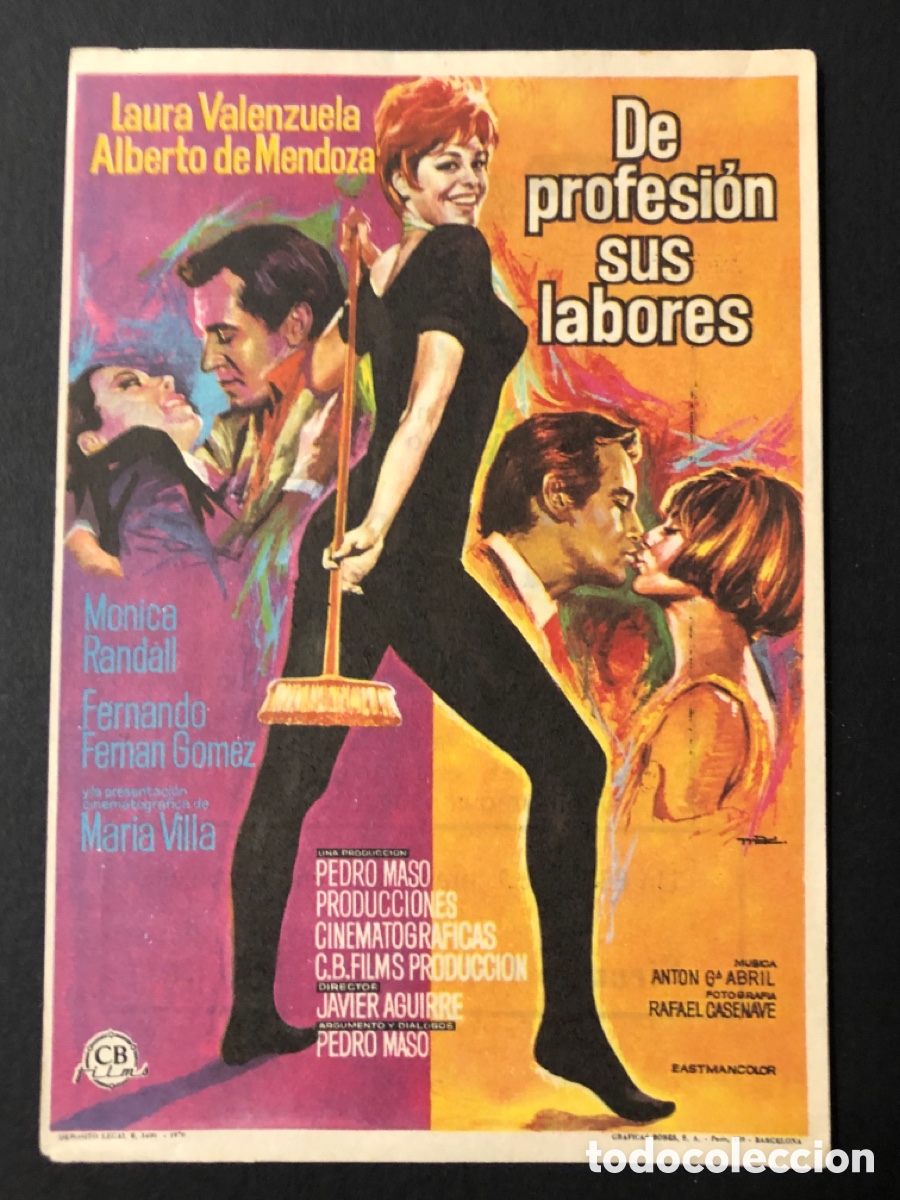 Cine: Programa de profesion sus labores laura Valenzuela con publicidad teatro pombo Mieres A3