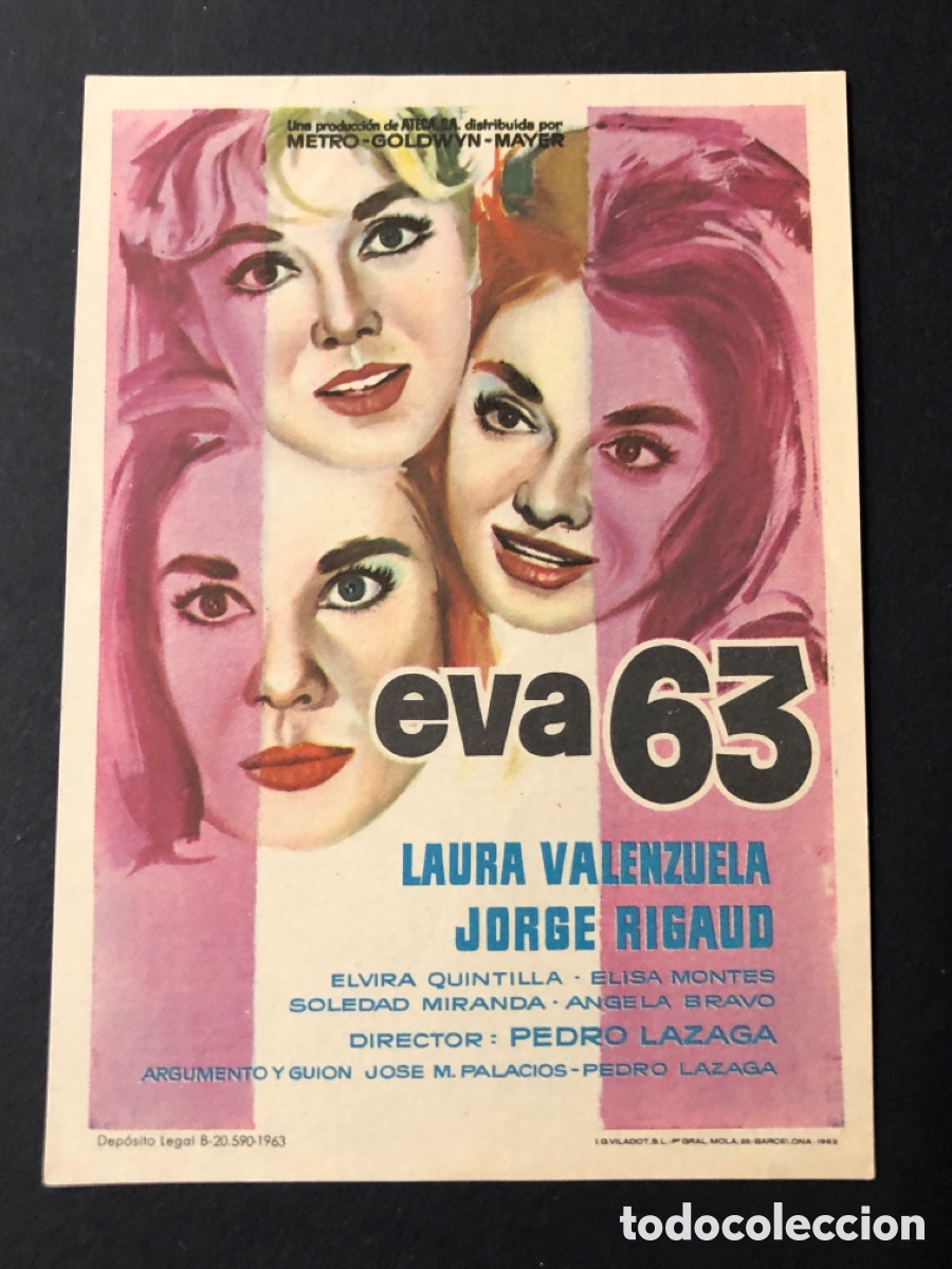 Cine: Programa Eva 63 con publicidad teatro cine Gabriel y Galan Trujillo C&aacute;ceres A13