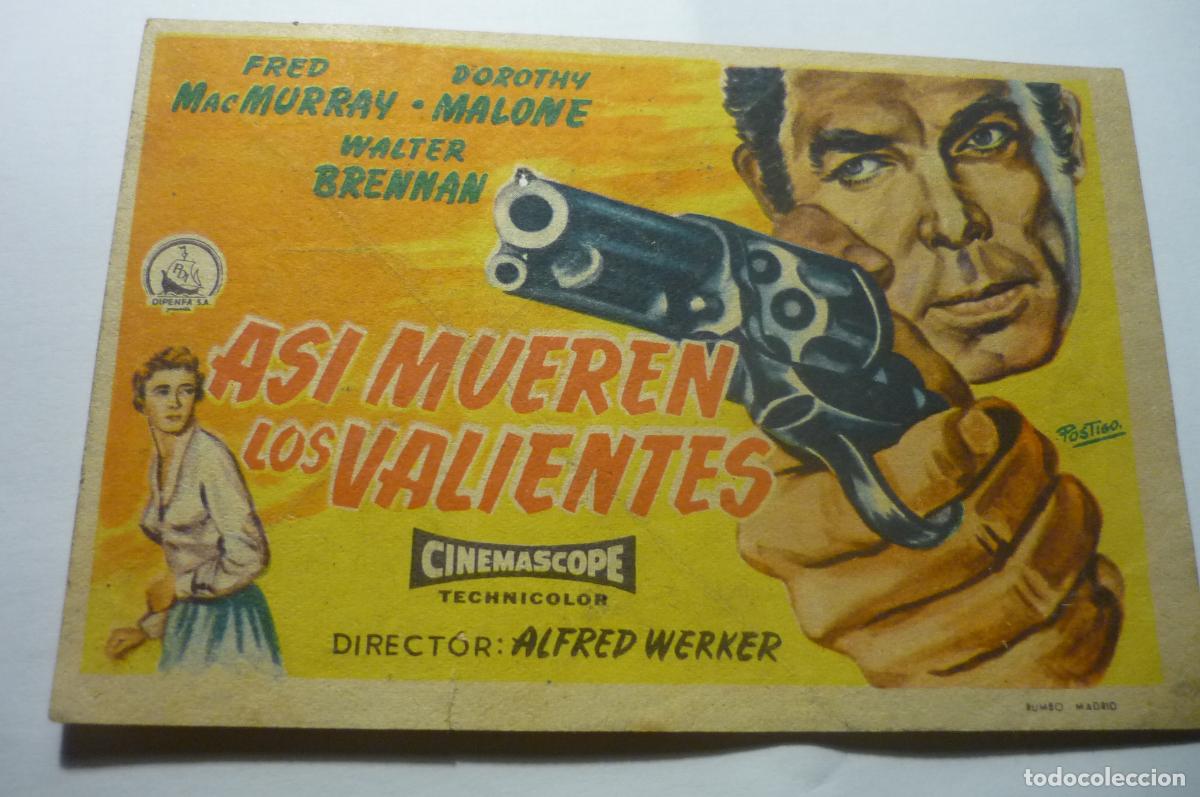 Cine: programa asi mueren los valientes,.fred mac murray - Foto 1