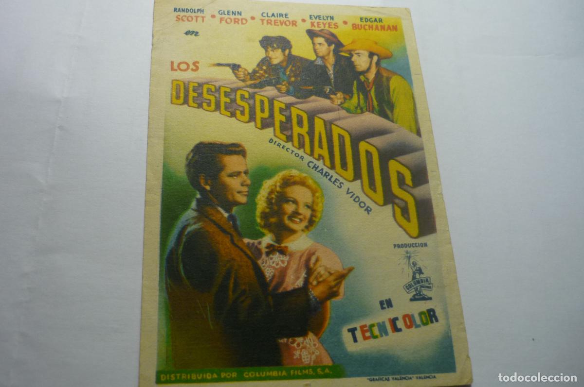 Cine: PROGRAMA LOS DESESPERADOS.-RANDOLPH SCOTT --PUBLICIDAD - Foto 1
