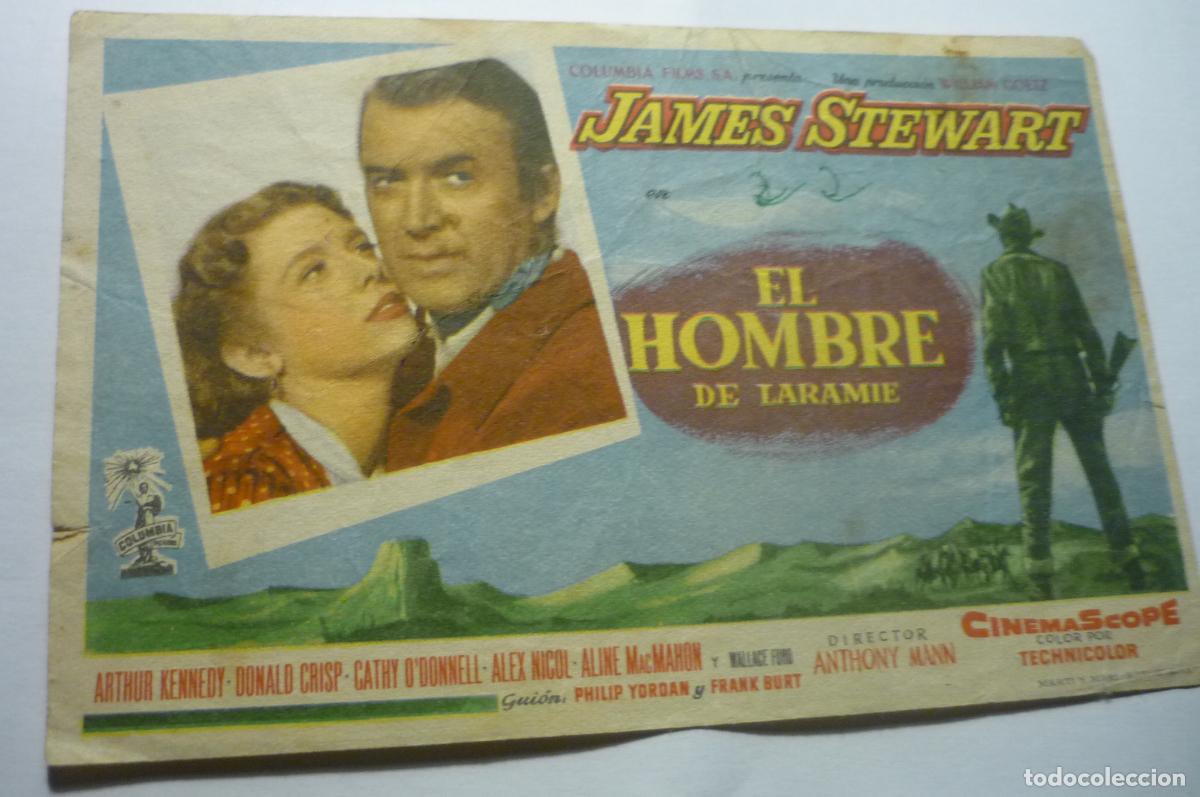 Cine: PROGRAMA EL HOMBRE DE LARAMIE JAMES STEWArt publicidad