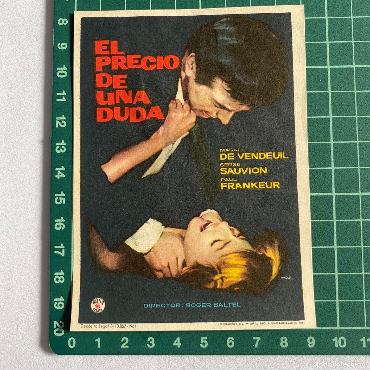 Cine: Programa Folleto de mano cine pelicula El precio de una duda - Foto 1