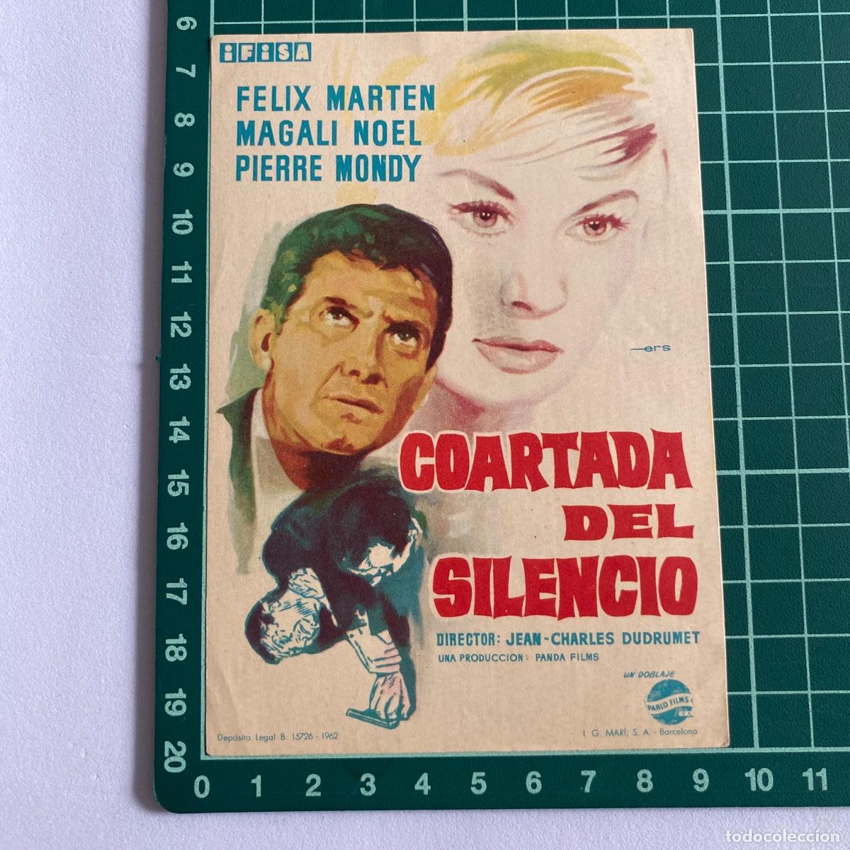 Cine: Programa de cine folleto de mano pelicula Coartada del silencio - Foto 1