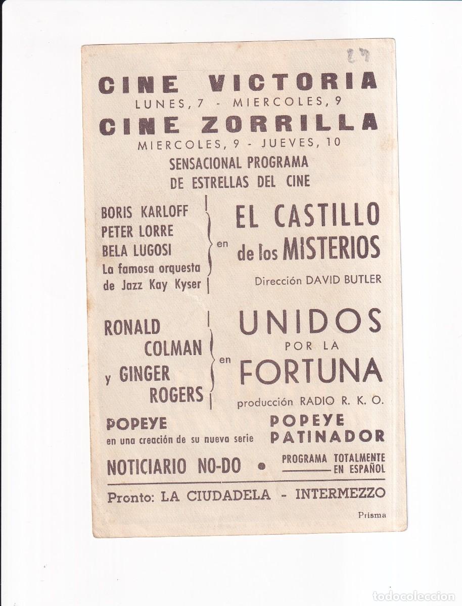 Cine: EL CASTILLO DE LOS MISTERIOS .- PETER LORRE - Foto 2