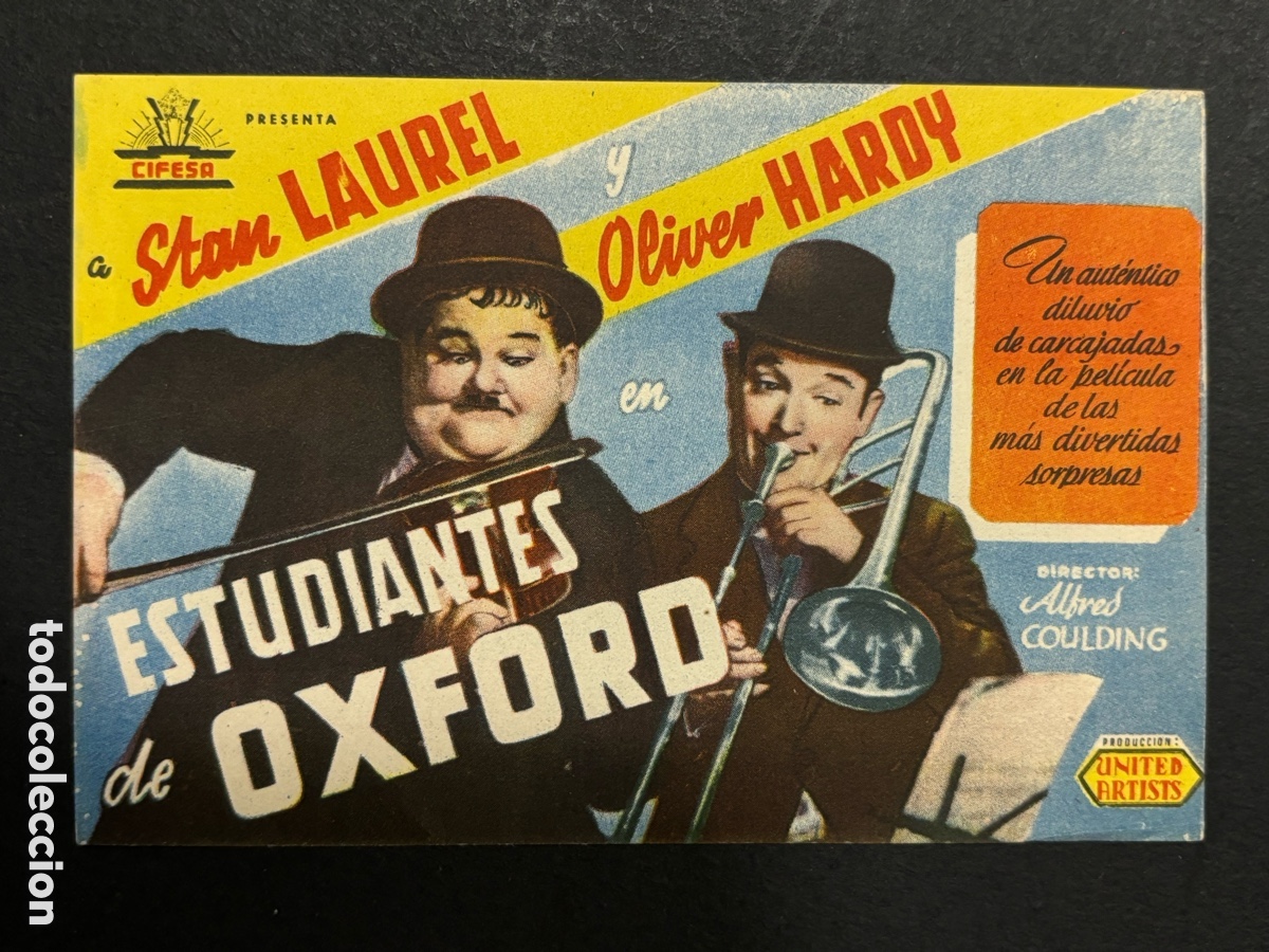 Cine: Programa estudiantes en Oxford stan laurel Oliver Hardy A14 - Foto 1