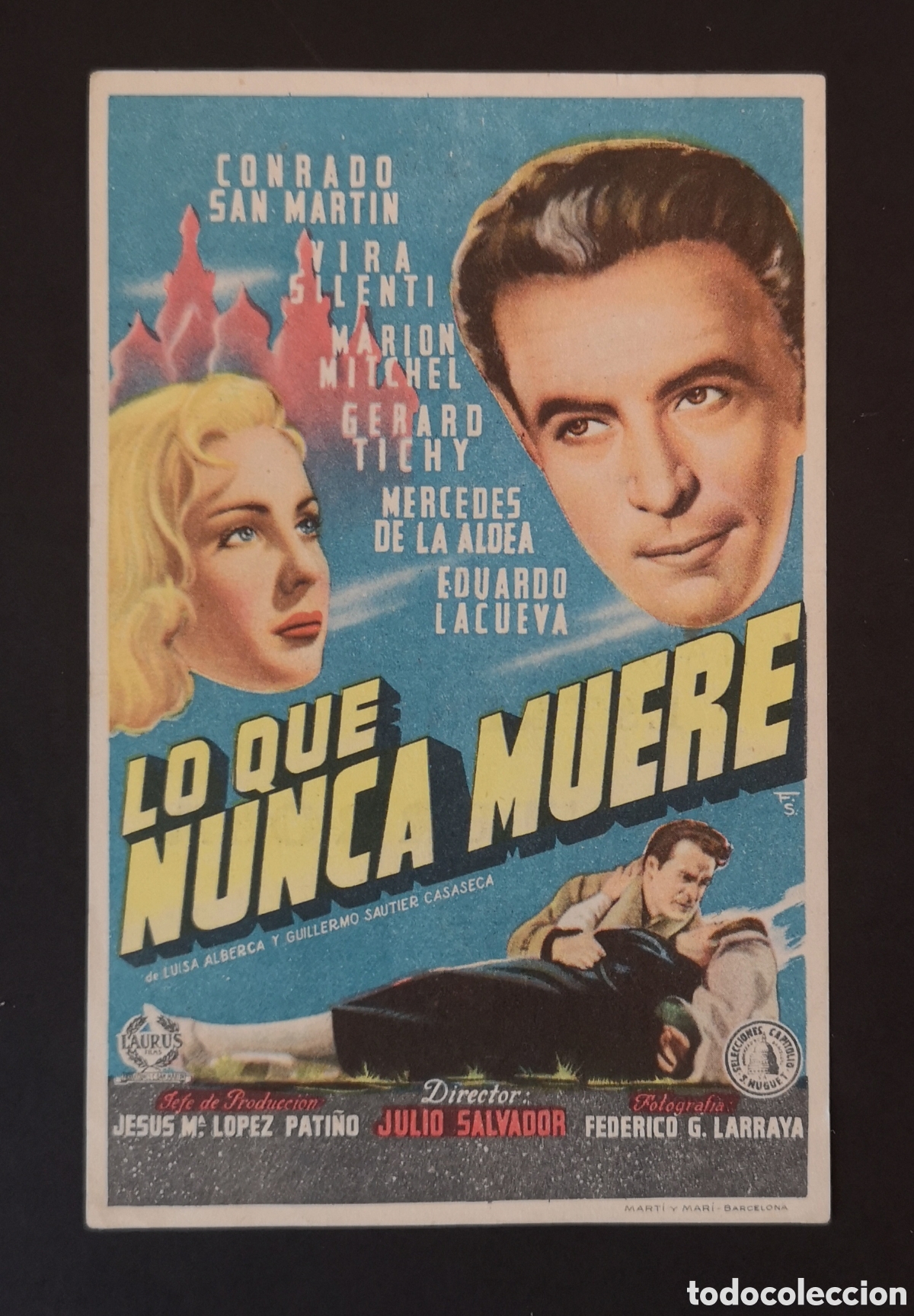  Foglietti di film di film antichi di cinema: LO QUE NUNCA MUERTE - FOLLETO DE MANO