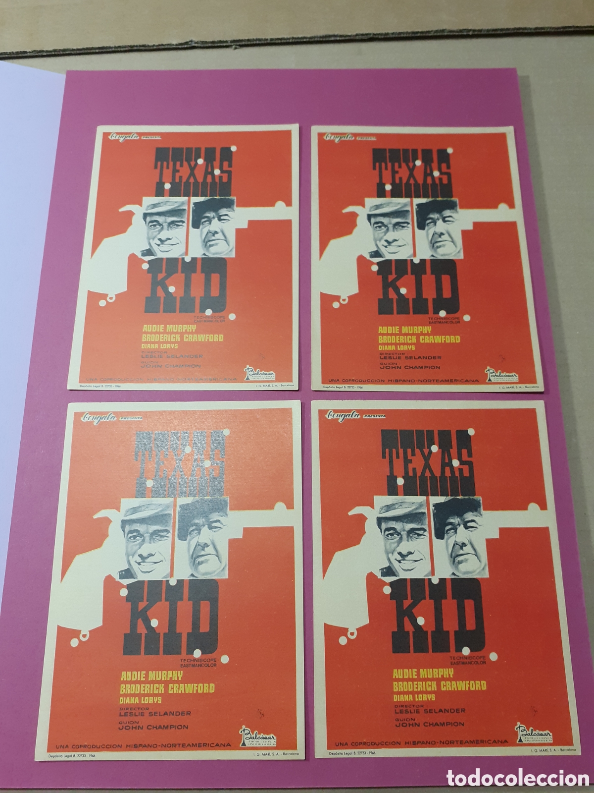 Cine: Texas Kid. Lote de 4 unidades. - Foto 1