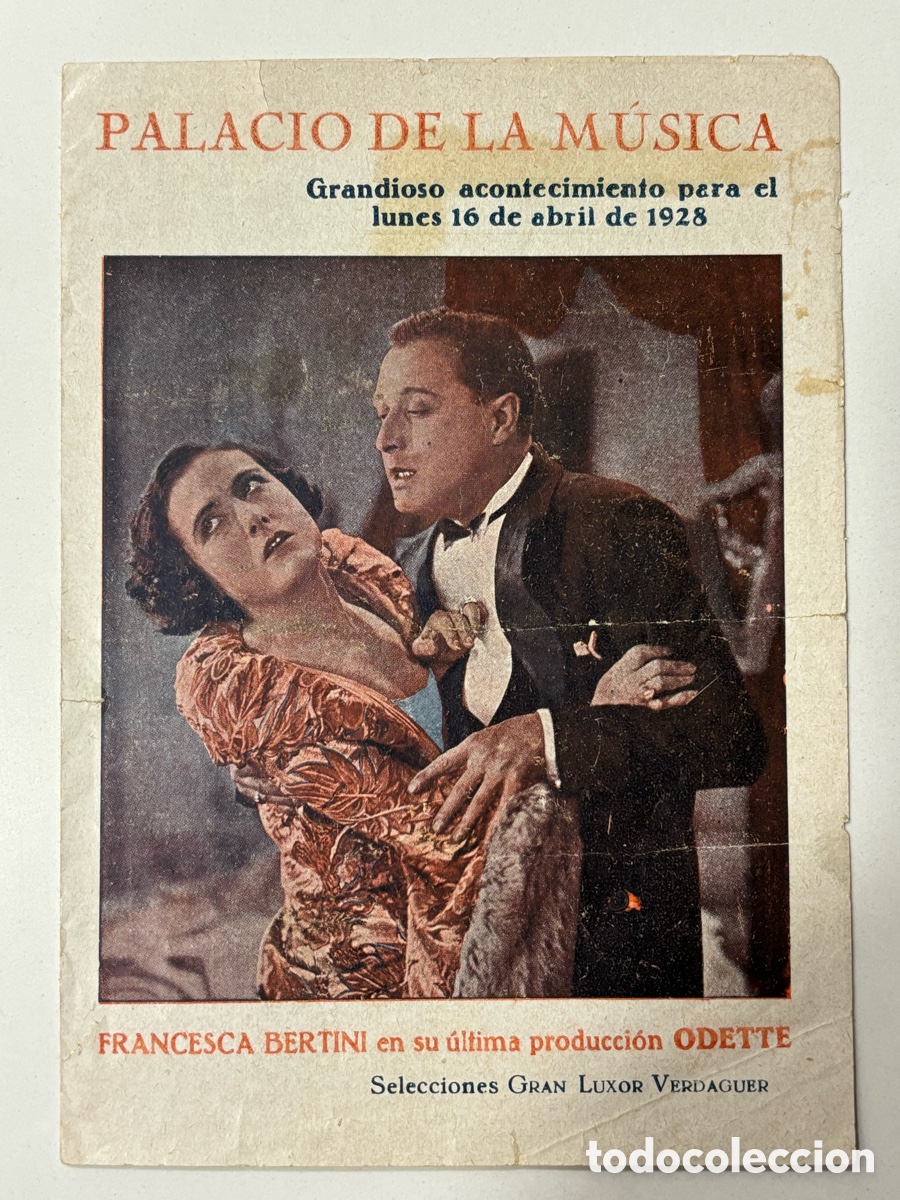 Cine: Programa Odette Francesca Bertini con publicidad palacio de la m&uacute;sica A14 - Foto 1