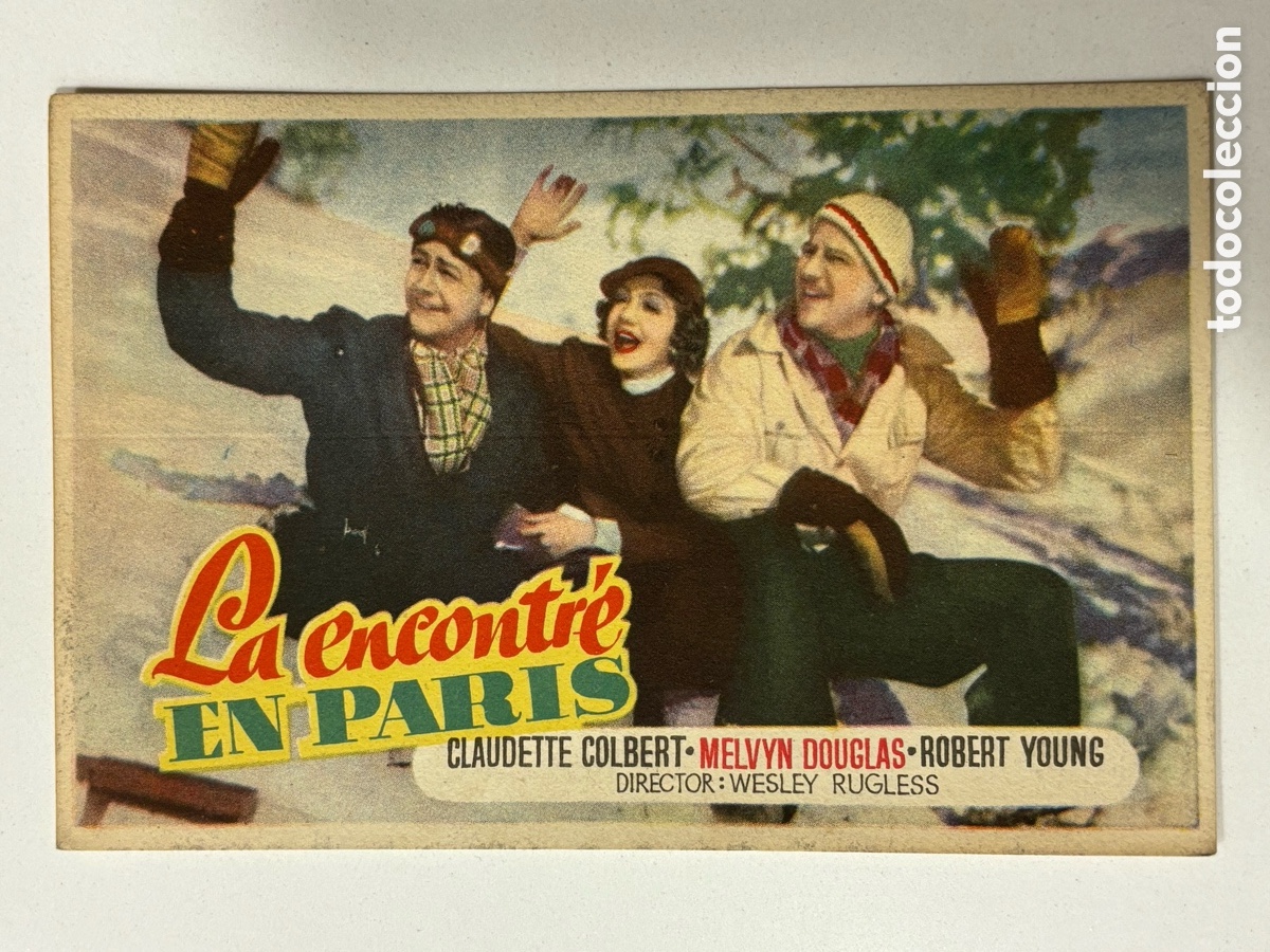 Cine: Programa La encontr&eacute; en paris claudette colbert A14 - Foto 1