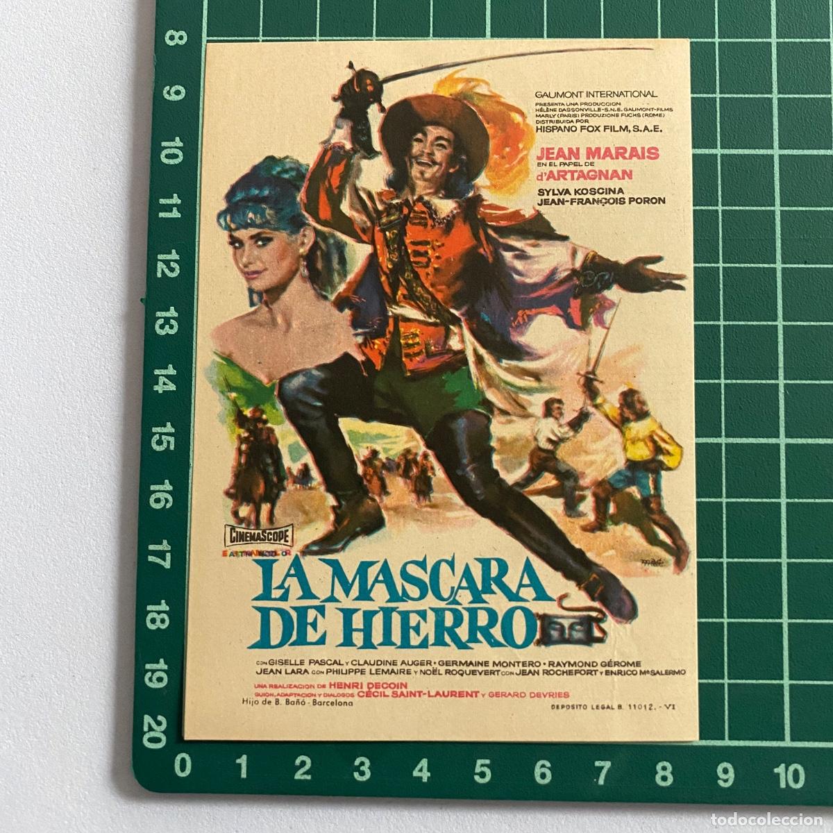 Cine: Programa de cine folleto de mano pelicula La mascara de hierro Rex - Foto 1