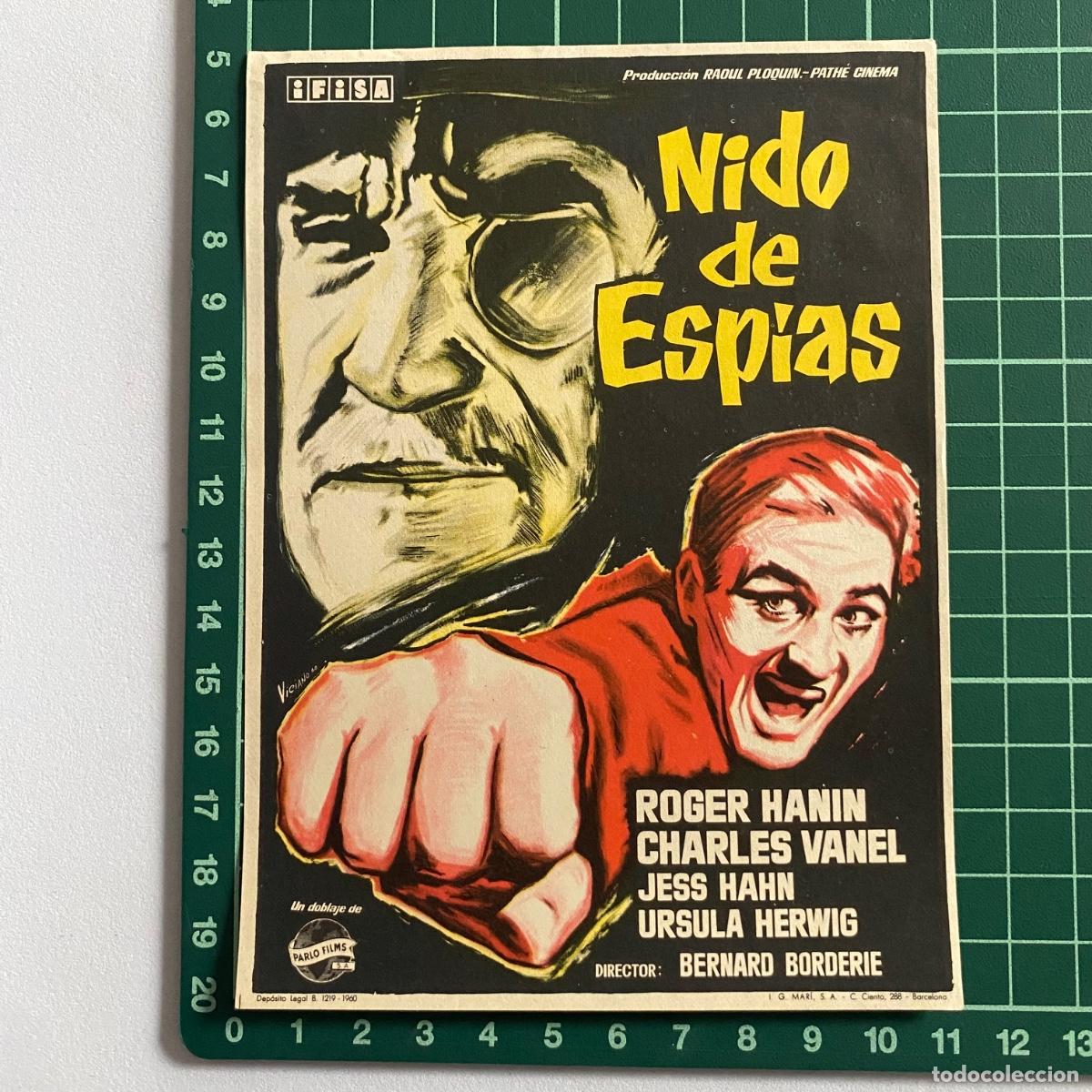 Cine: Programa de cine folleto de mano pelicula Nido de espias - Foto 1