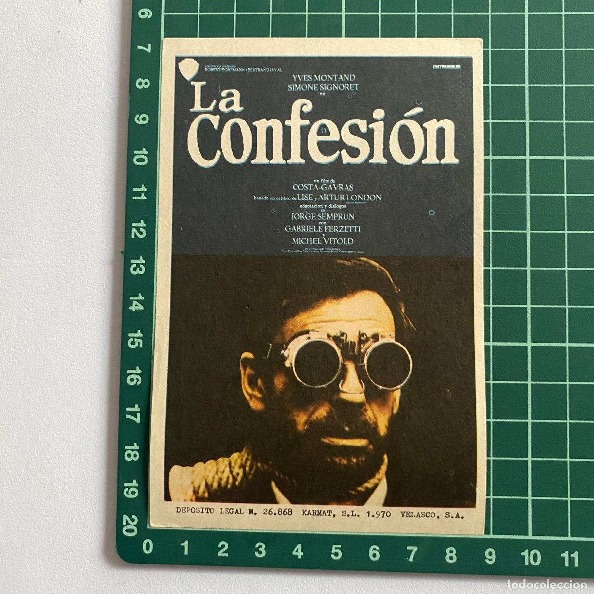 Cine: Programa de cine folleto de mano pelicula La confesion - Foto 1