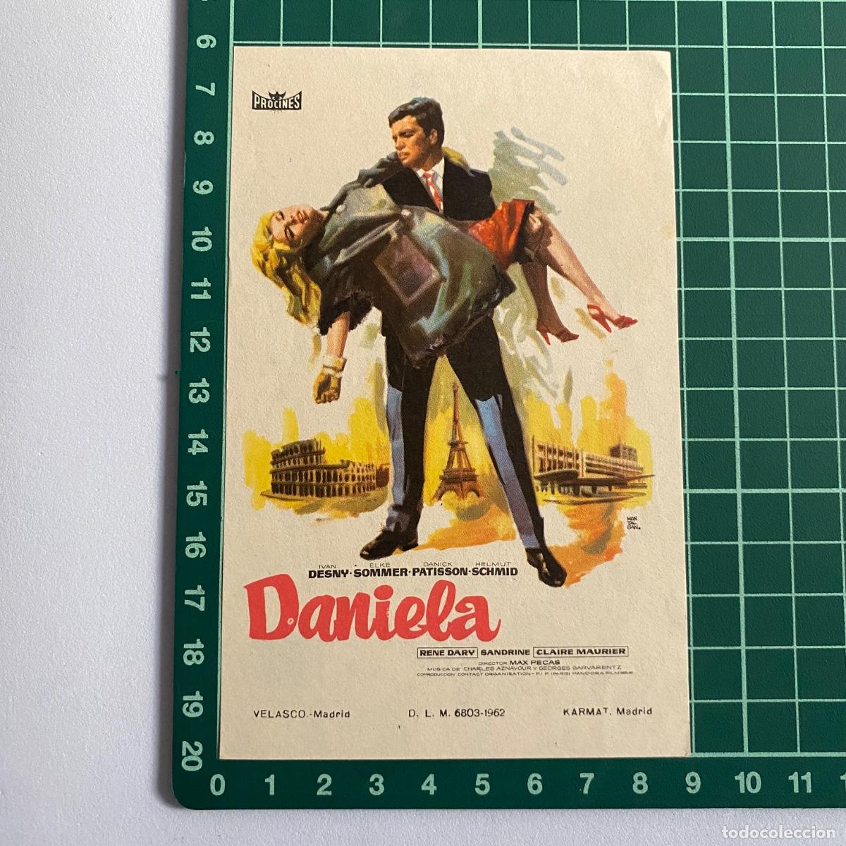 Cine: Programa de cine folleto de mano pelicula Daniela - Foto 1