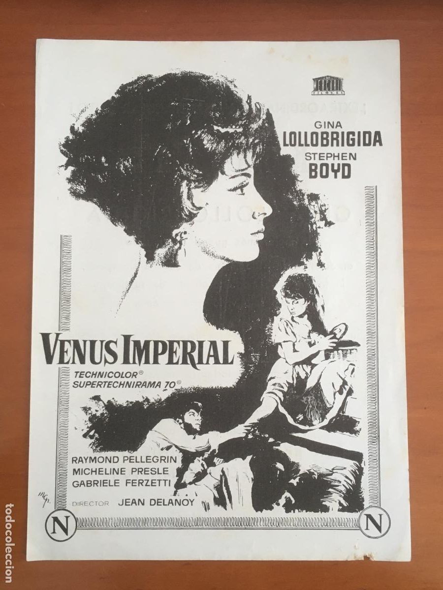 Folhetos de m&atilde;o de filmes antigos de cinema: venus imperial folleto mano original estreno con cine impreso cine kursaal barcelona