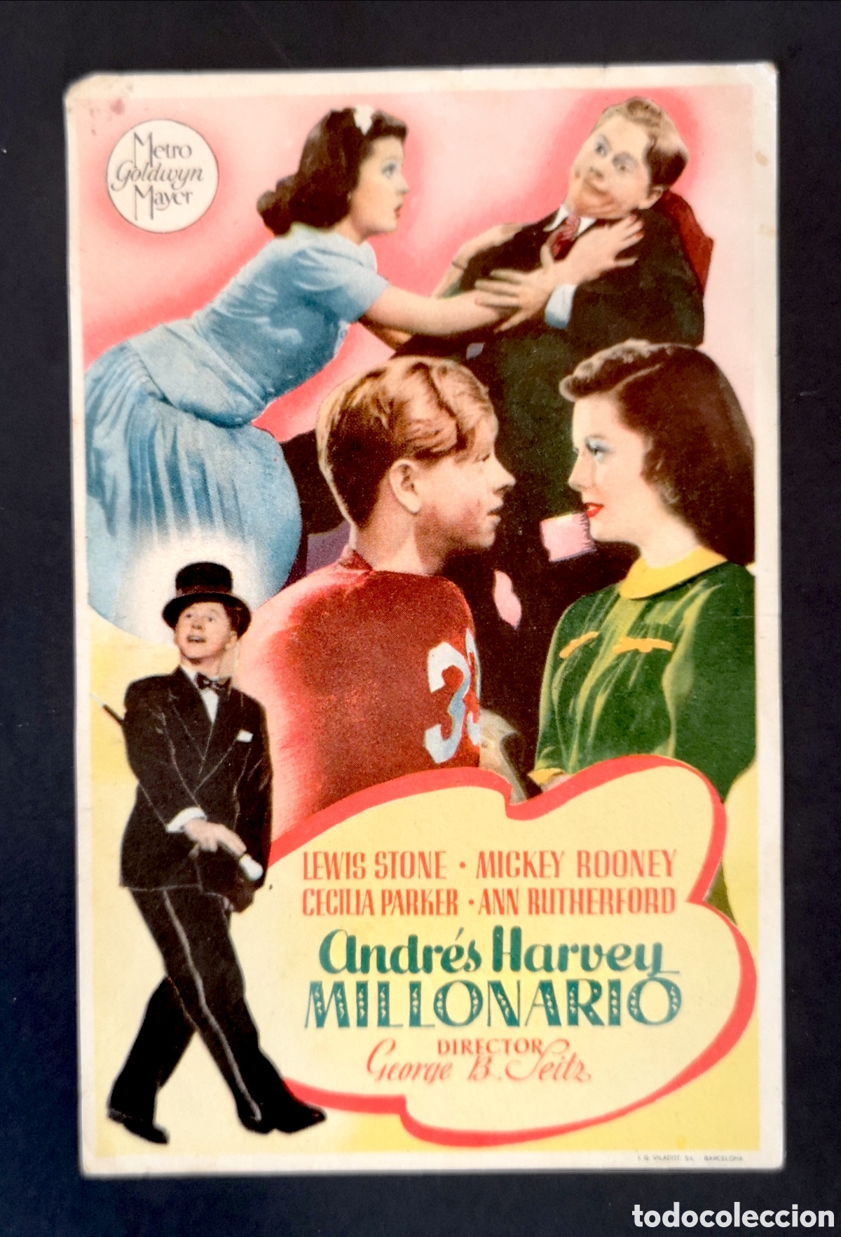 Cine: ANDR&Eacute;S HARVEY MILLONARIO - PROGRAMA DE MANO - Foto 1