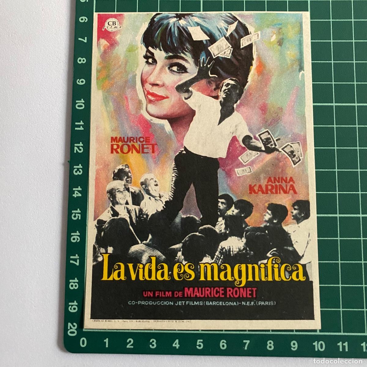 Cine: Programa de cine folleto de mano pelicula La vida es magnifica - Foto 1