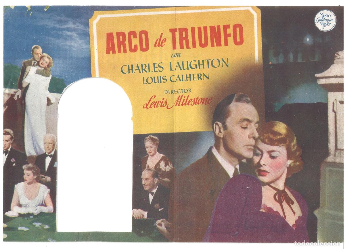Cine: PTCC 809 ARCO DE TRIUNFO PROGRAMA DOBLE TROQUELADO MGM INGRID BERGMAN - Foto 2