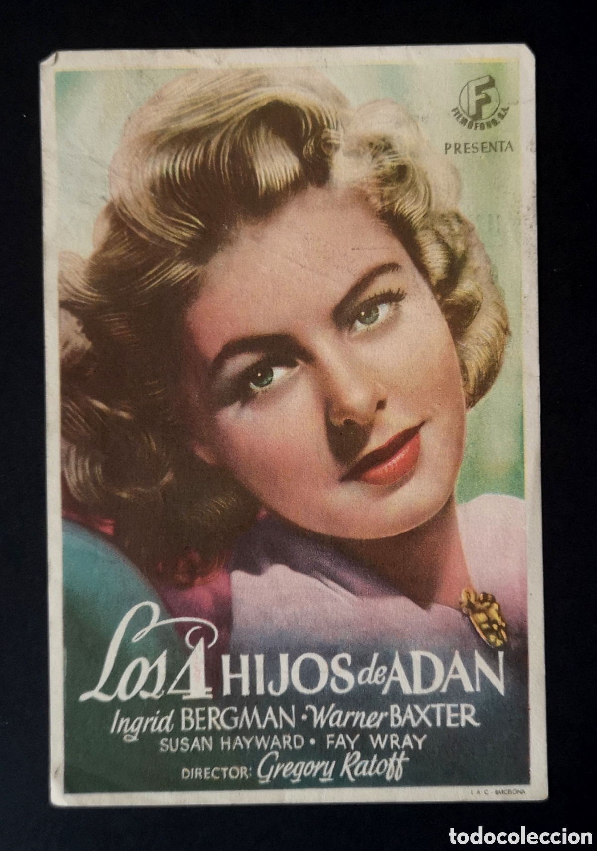 Cine: LOS 4 HIJOS DE ADAN - FOLLETO - Foto 1