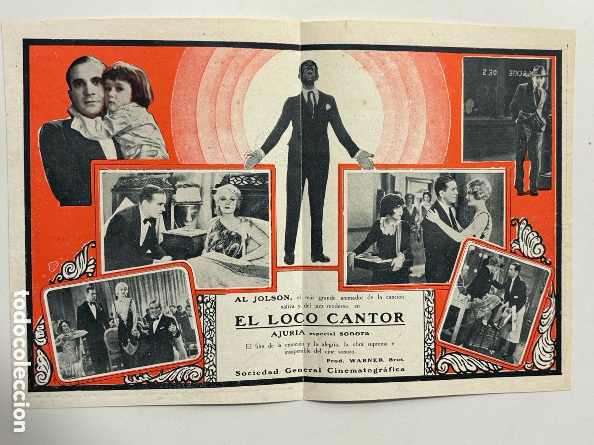 Cine: Programa el loco cantor Al jolson Betty bronson A14 - Foto 2